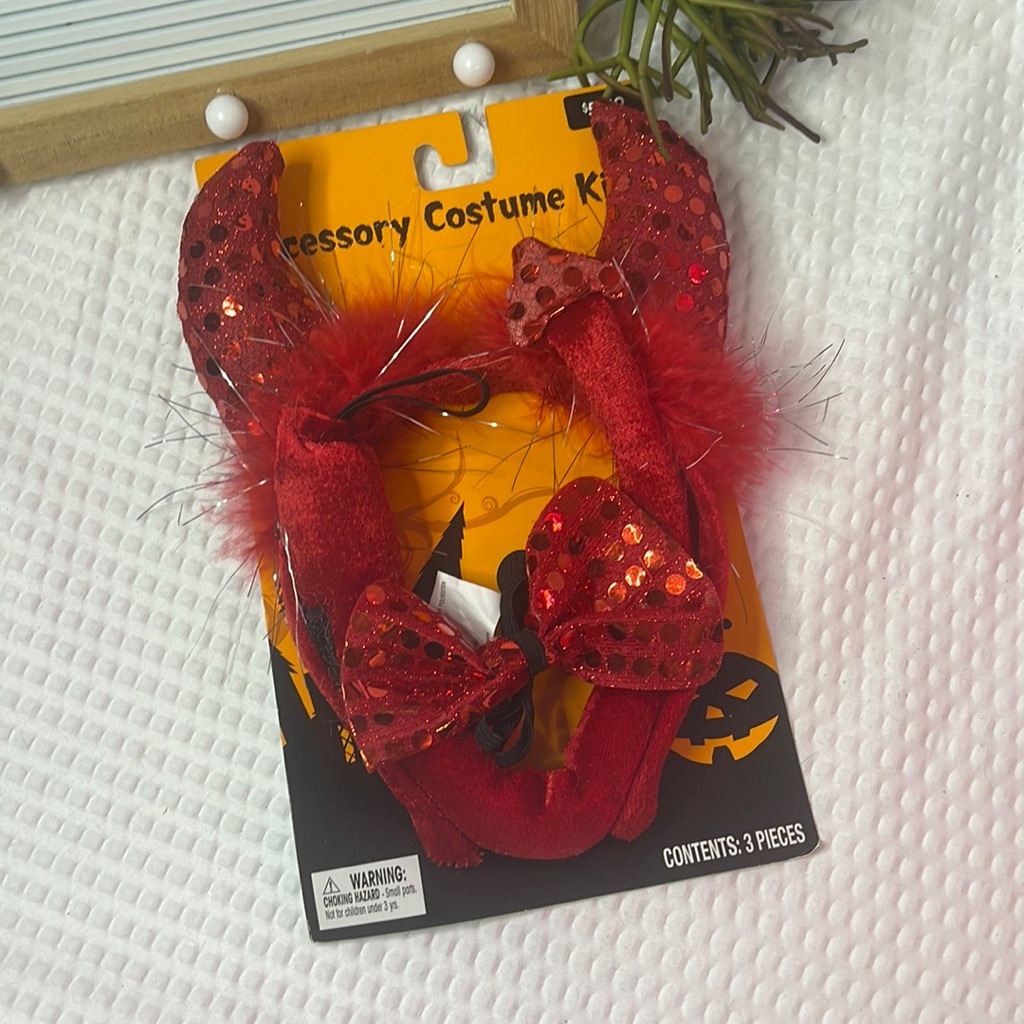 Halloween Devil Accessory Kit  Costume Accessory 3pcsSet Red Ll
